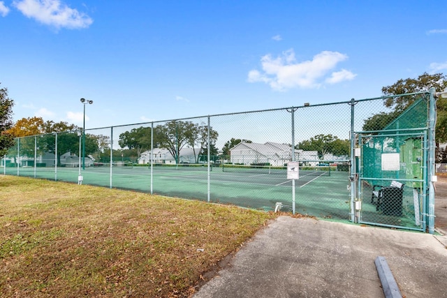 view of tennis court