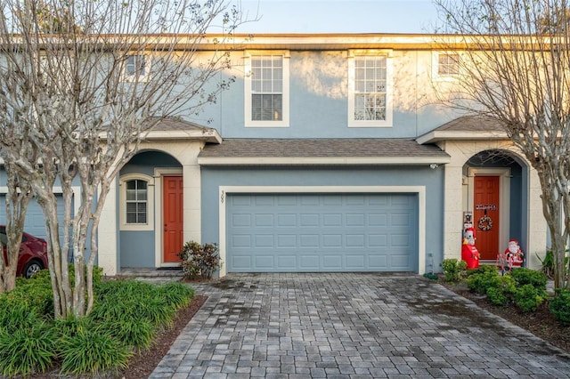 view of front of home featuring a garage