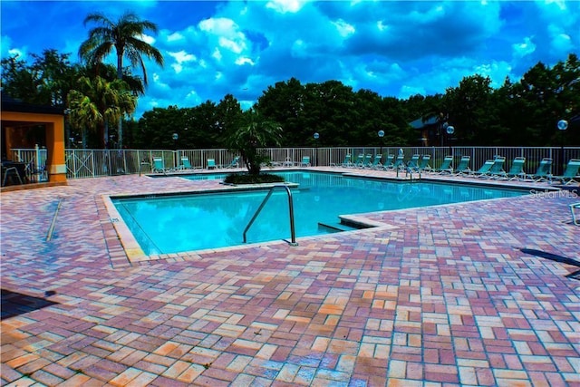 view of pool with a patio area