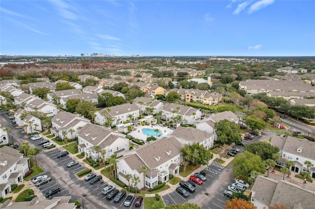 5269 Wellington Park Cir Unit 23, Orlando, FL 32839 - aerial view of residential area featuring a pool