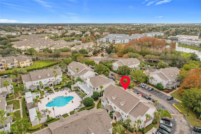 5269 Wellington Park Cir Unit 23, Orlando, FL 32839 - aerial perspective of suburban area with a pool area