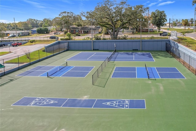 view of sport court featuring basketball court