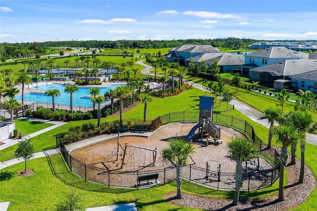 birds eye view of property