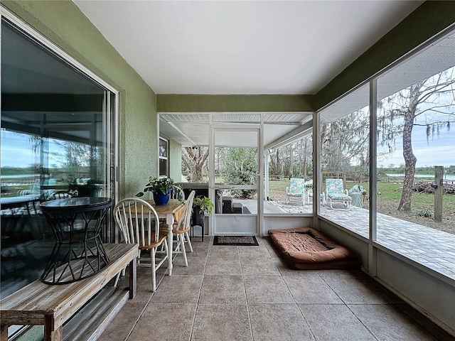 view of sunroom