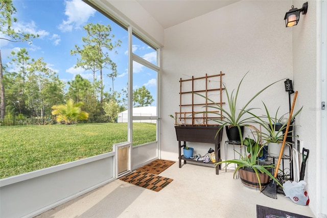 sunroom with plenty of natural light