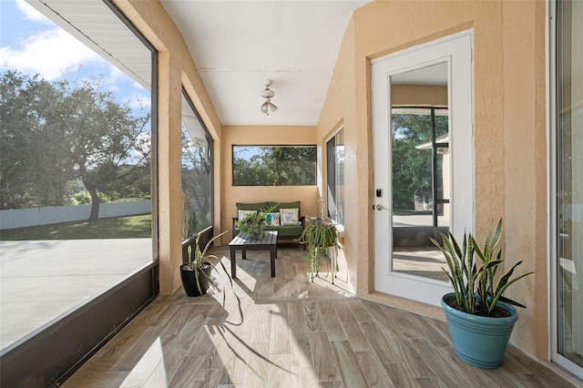 view of sunroom / solarium