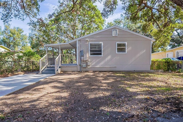 view of back of property