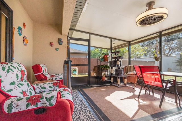 view of sunroom