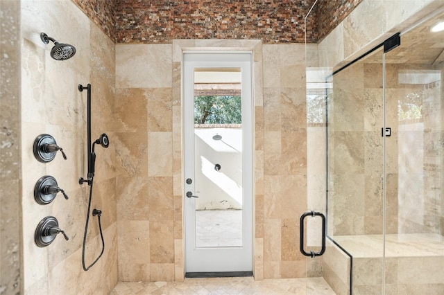 bathroom with walk in shower