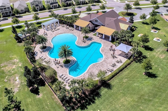 birds eye view of property