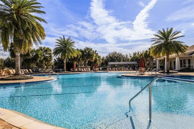 view of pool with a patio area