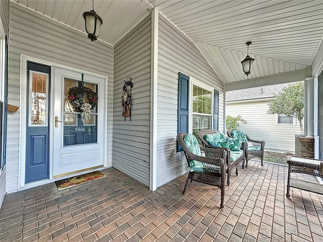 entrance to property with covered porch