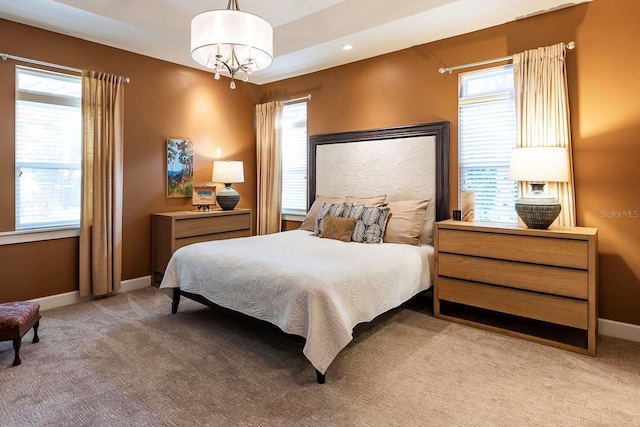 view of carpeted bedroom