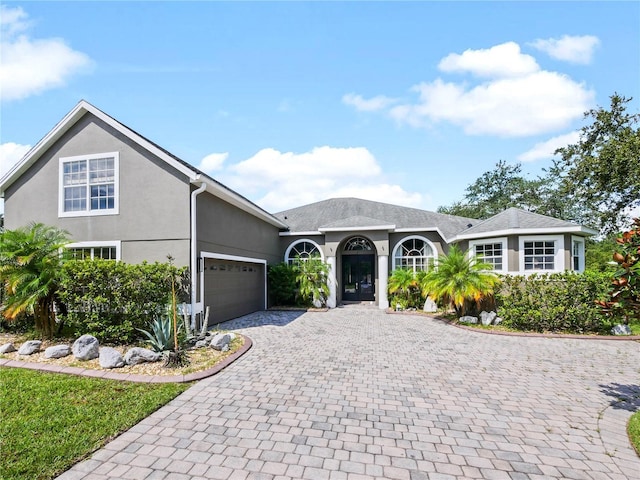 view of front of house featuring a garage