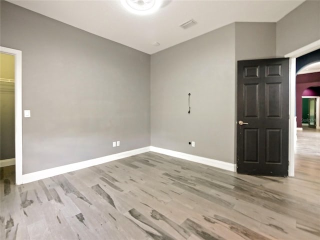 unfurnished bedroom featuring light hardwood / wood-style floors