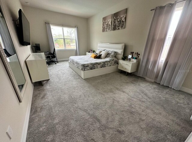 view of carpeted bedroom