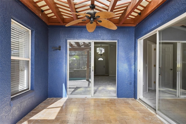 view of patio / terrace featuring ceiling fan