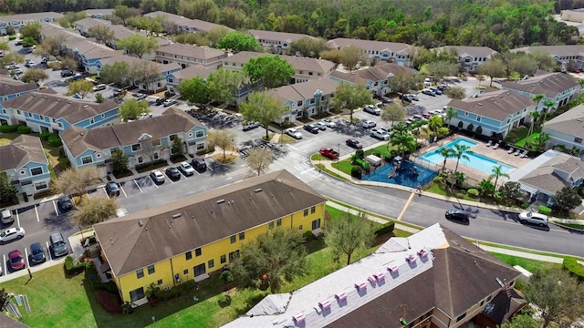 drone / aerial view featuring a residential view