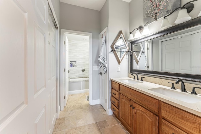 bathroom with vanity