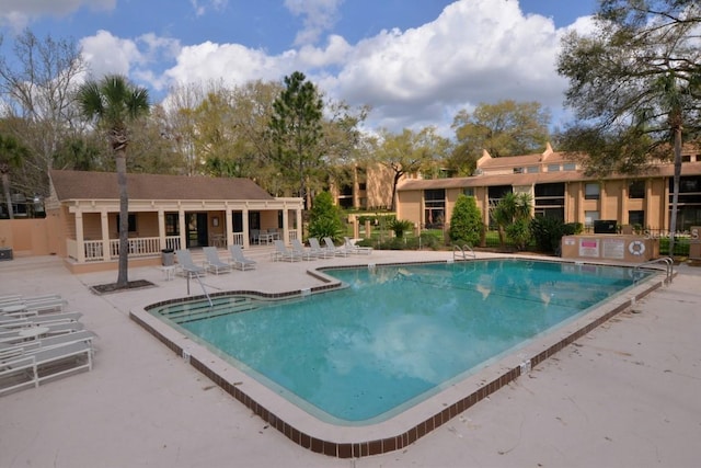 view of pool with a patio