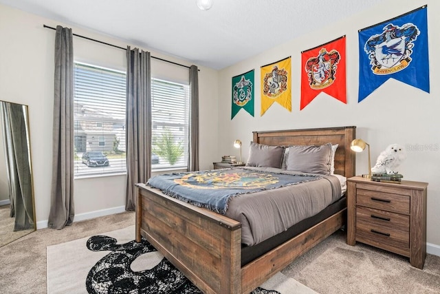 view of carpeted bedroom