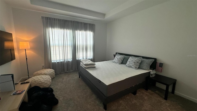 carpeted bedroom featuring multiple windows