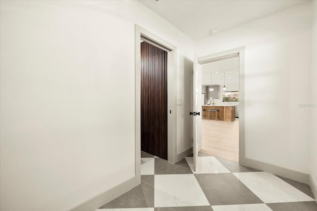 hall with baseboards