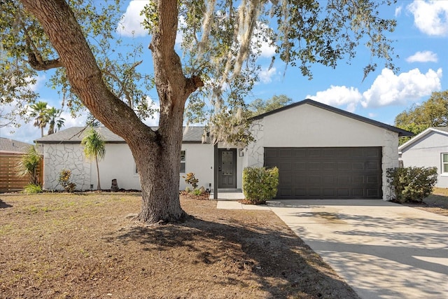 ranch-style house with a garage