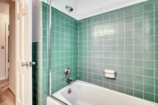 bathroom featuring bathtub / shower combination