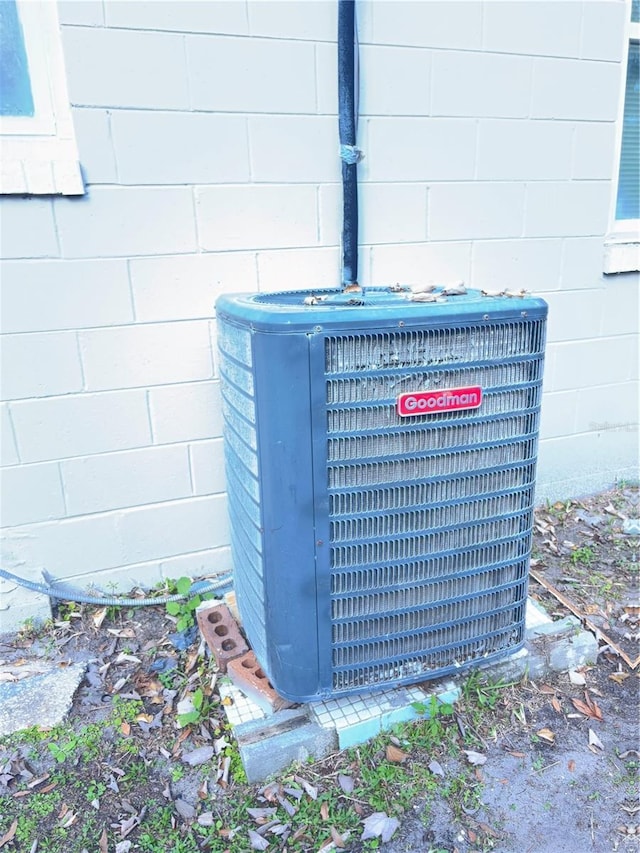 exterior details with central air condition unit