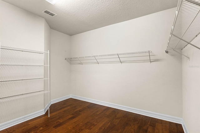 spacious closet with wood-type flooring