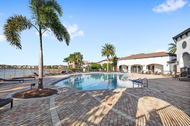 view of pool with a patio