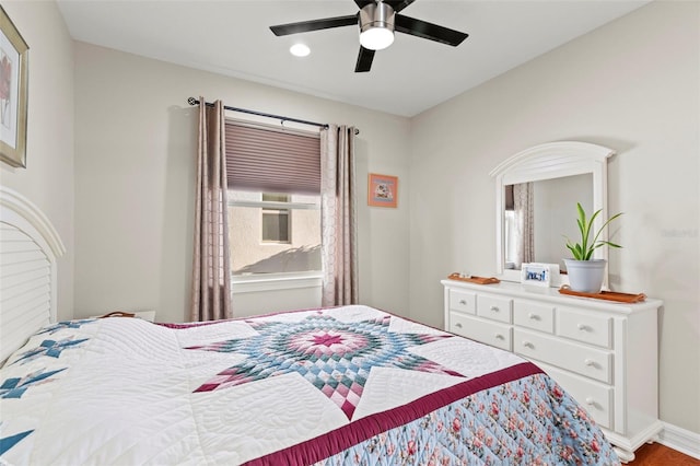 bedroom with ceiling fan