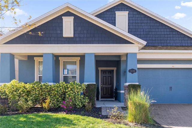 view of front of home with covered porch