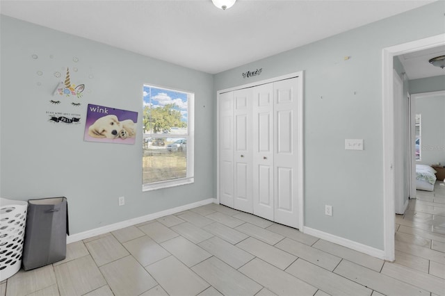 bedroom with a closet