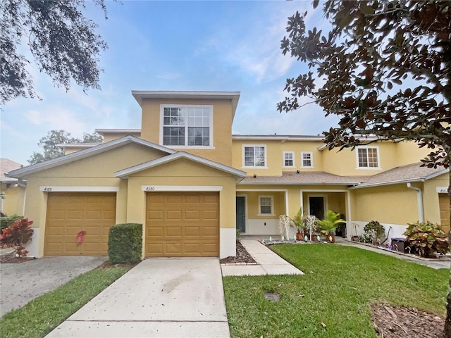 view of front of house with a front lawn