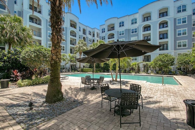 view of pool with a patio area