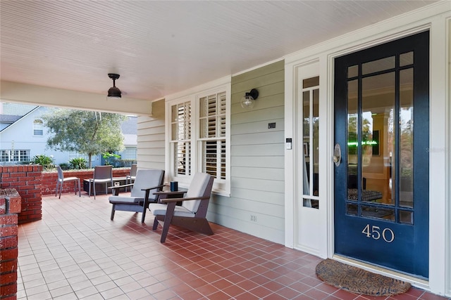 view of patio / terrace featuring a porch