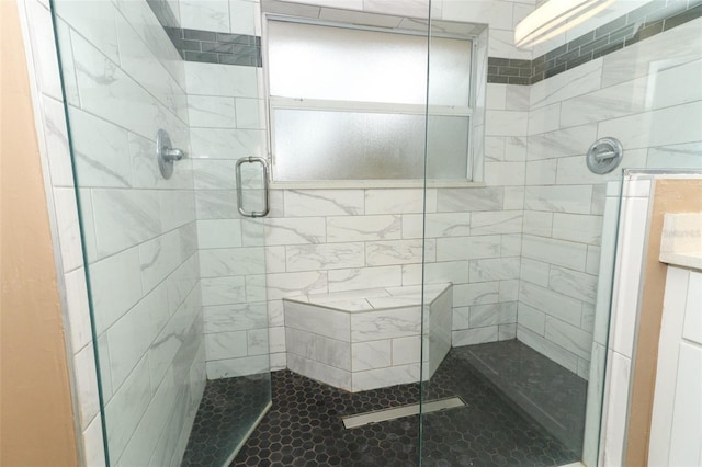 bathroom with an enclosed shower