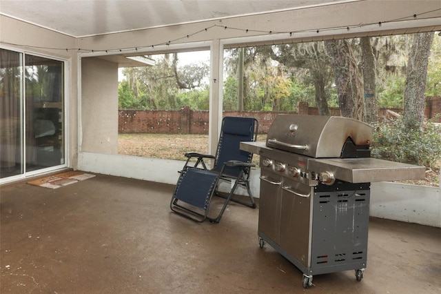 view of sunroom