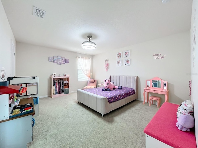 view of carpeted bedroom