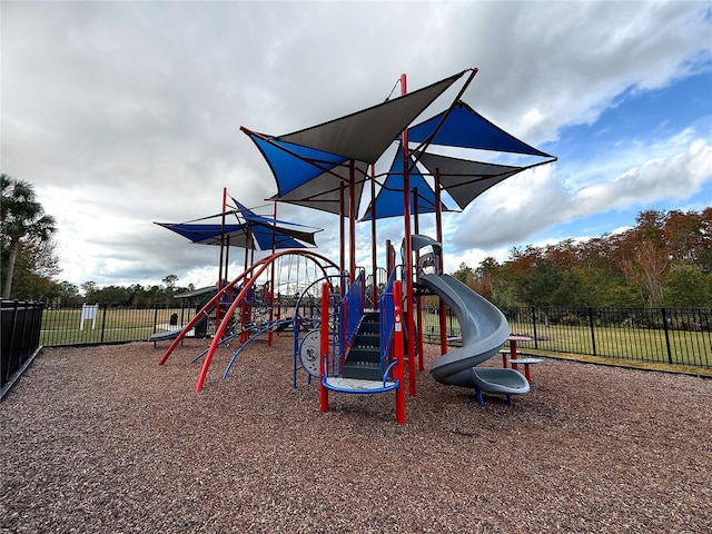 view of jungle gym