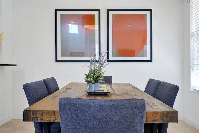 view of dining area