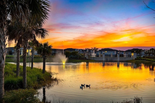 property view of water with a residential view