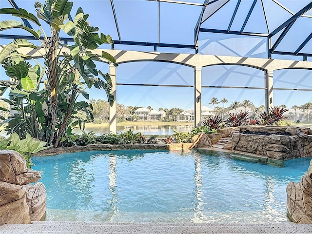 27201 Ibis Cove Ct, Bonita Springs, FL 34134 - swimming pool featuring a lanai