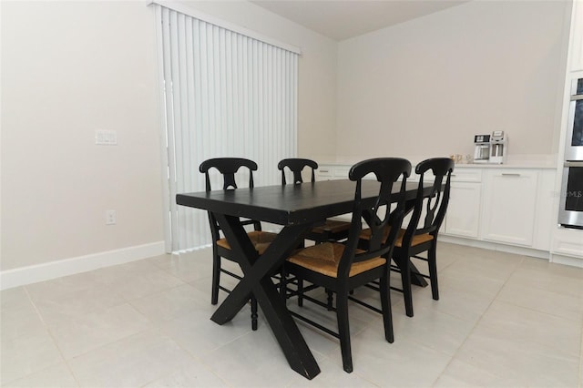 view of tiled dining space