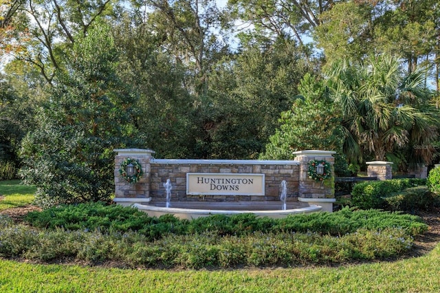 view of community sign