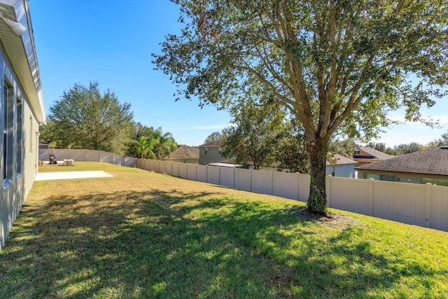 view of yard with a patio