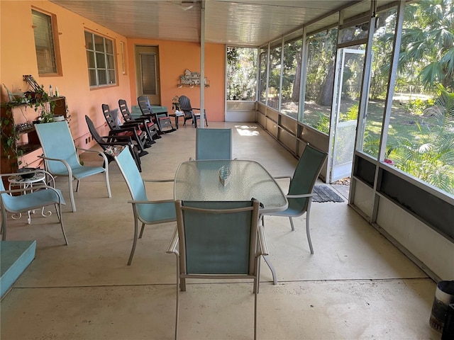 view of sunroom