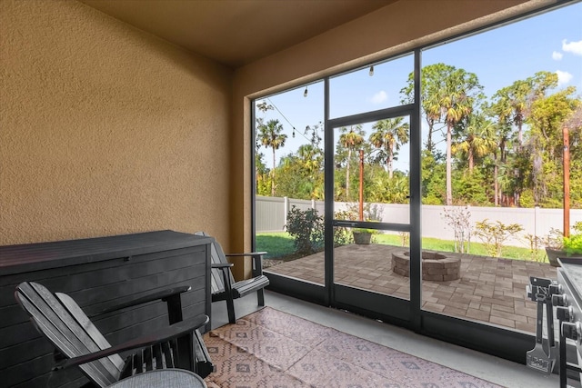 view of sunroom